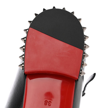 Christian Louboutin Calfskin Conclusive Ankle Strap Flats 38 Black 10 of 16