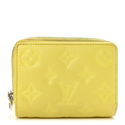 Louis Vuitton Lambskin Embossed Monogram Lou Coussin Wallet Yellow 1 of 10