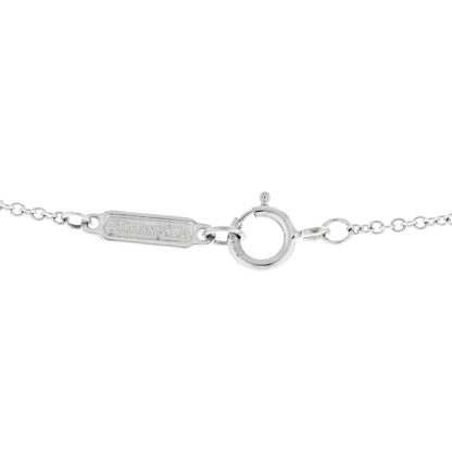 Tiffany 18K White Gold Diamond Small T Smile Pendant Necklace 4 of 6