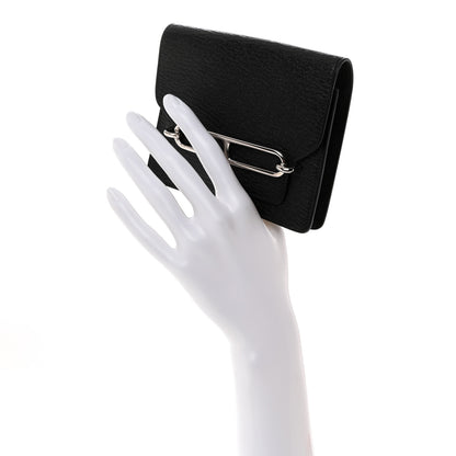 Hermes Chevre Mysore Roulis Slim Wallet Black 2 of 9