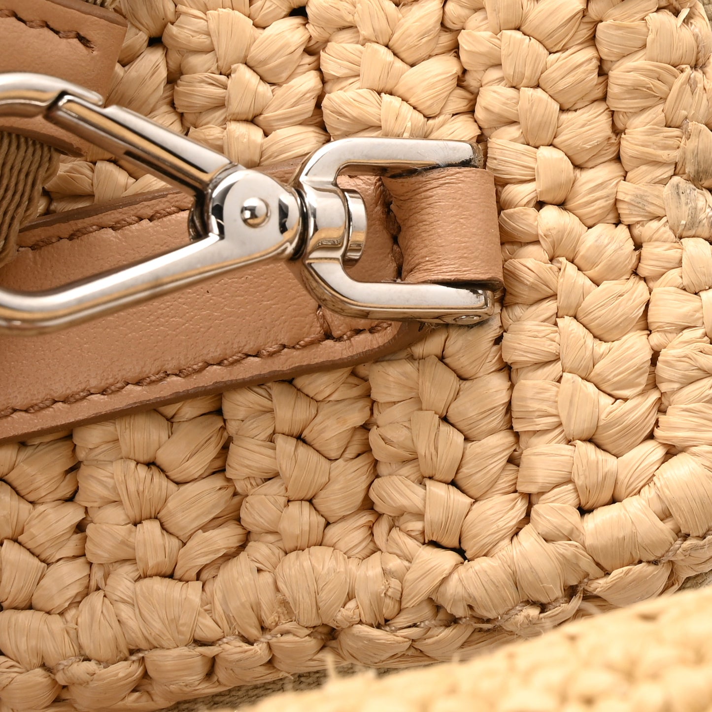 Yarn Raffia Effect Crochet Triangle Shoulder Bag Naturale
