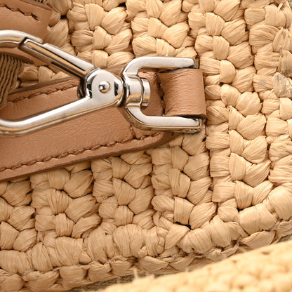 Prada Yarn Raffia Effect Crochet Triangle Shoulder Bag Naturale 15 of 16