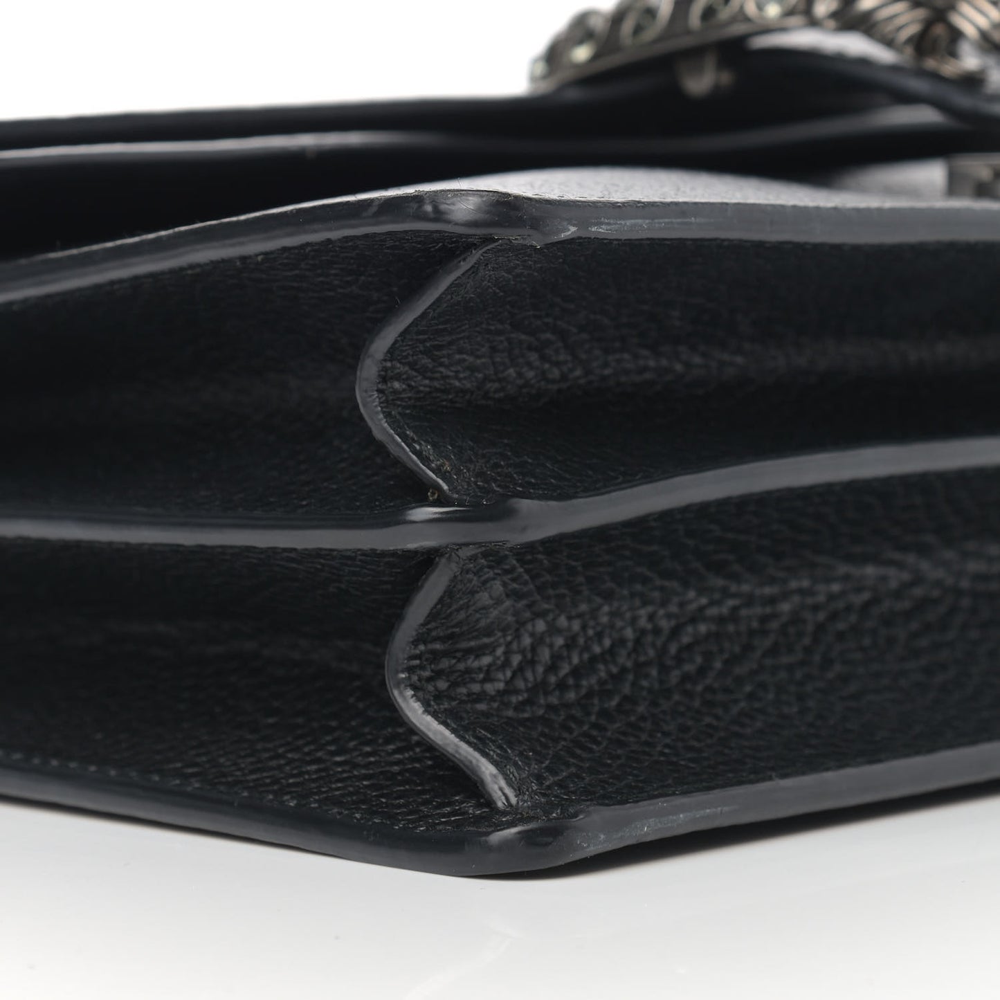 Pebbled Calfskin Small Dionysus Shoulder Bag Black