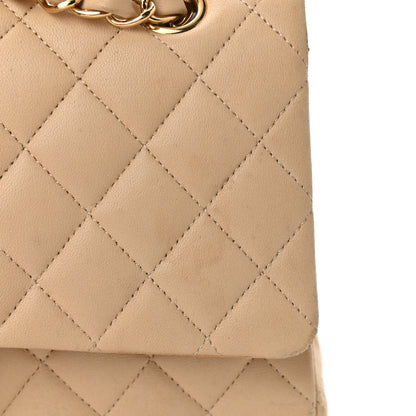 Chanel Lambskin Quilted Medium Double Flap Beige 13 of 15