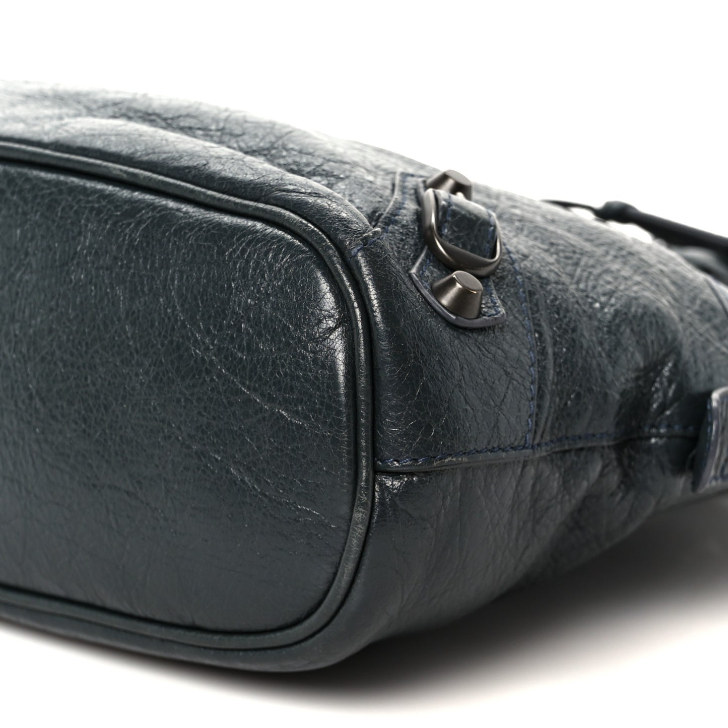 Agneau Classic Hardware Bowling Bag Anthracite