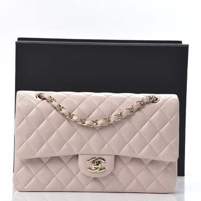 Chanel Lambskin Quilted Medium Double Flap Pink 10 of 10