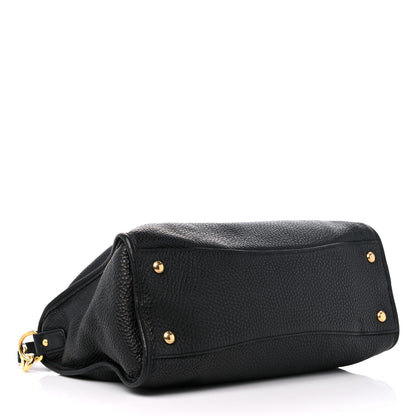 Prada Vitello Daino Shopping Satchel Black 4 of 8