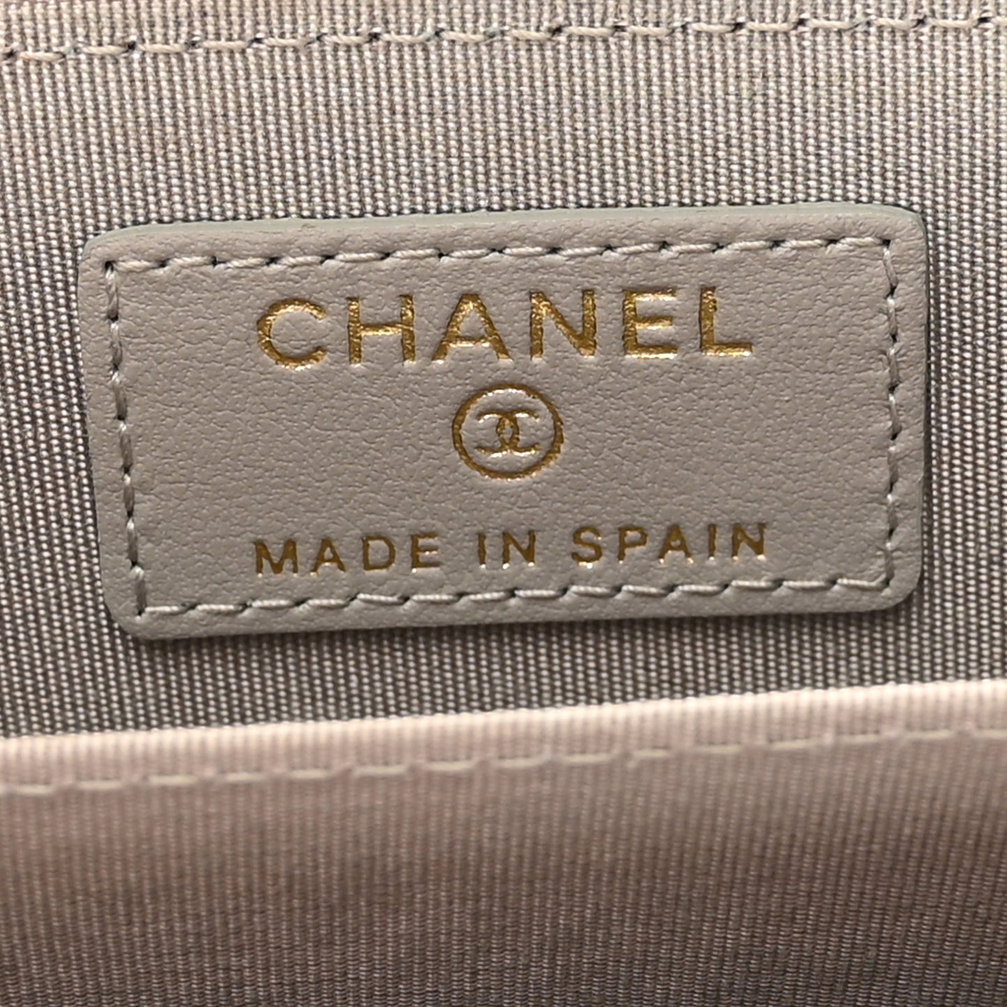 Caviar Quilted Boy Zip Around Coin Purse Wallet Grey