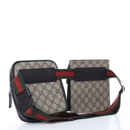 Gucci GG Supreme Monogram Web Belt Bag Black 3 of 8