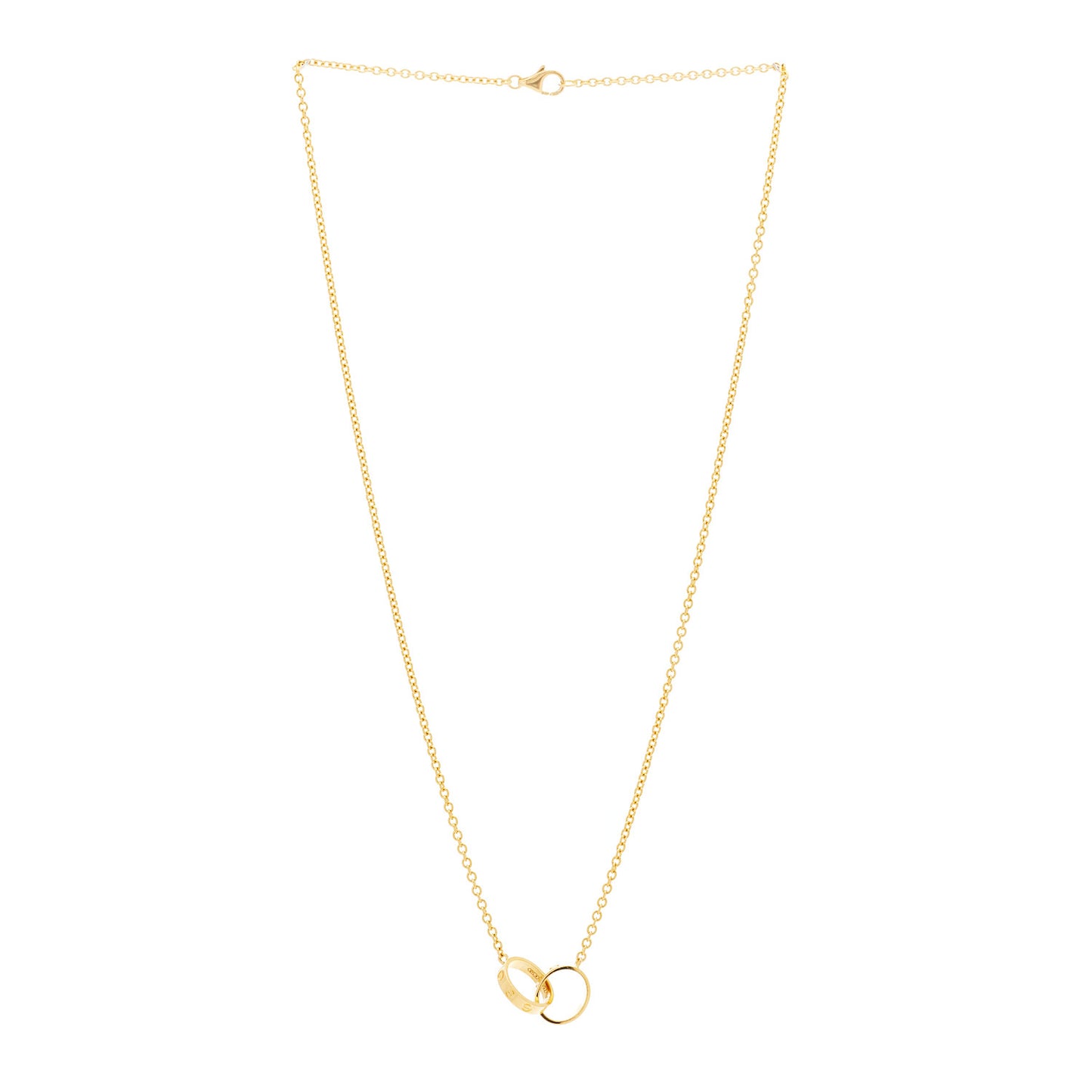 18K Yellow Gold Interlocking LOVE Necklace