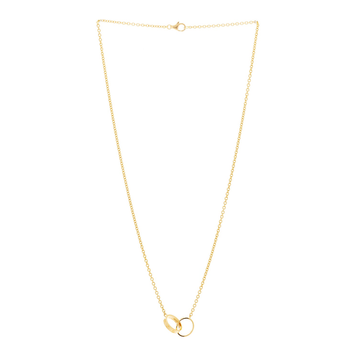 Cartier 18K Yellow Gold Interlocking LOVE Necklace 3 of 7