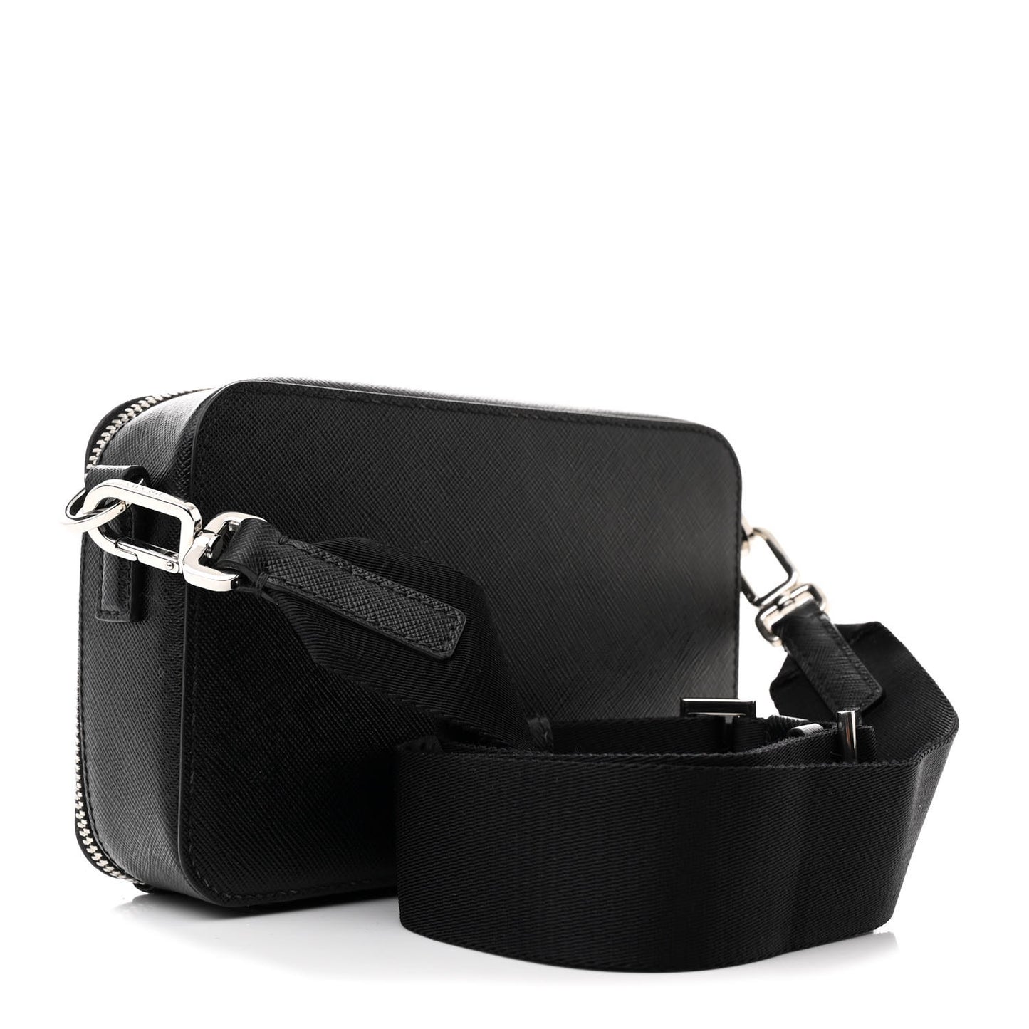 Saffiano Travel Small Brique Crossbody Bag Black