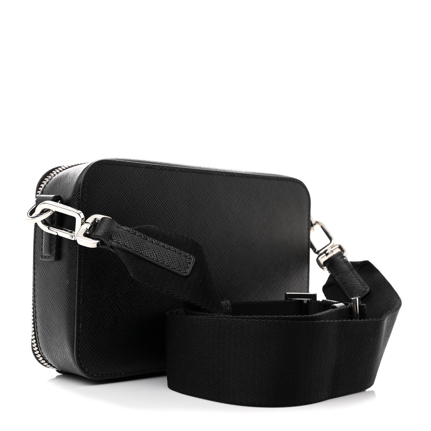 Prada Saffiano Travel Small Brique Crossbody Bag Black 3 of 10