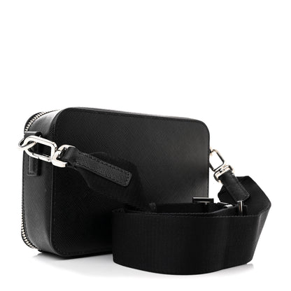 Prada Saffiano Travel Small Brique Crossbody Bag Black 3 of 10