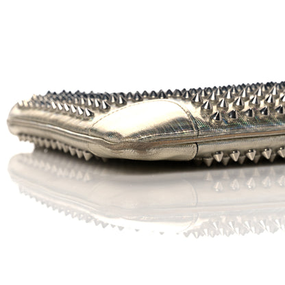 Christian Louboutin Metallic Specchio Spikes Loubiposh Chain Clutch Gold 8 of 13