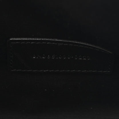Saint Laurent Grain De Poudre Textured Mixed Matelasse Triquilt Monogram Clutch Dark Beige 6 of 7