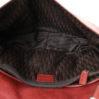 Christian Dior Calfskin Medium Gaucho Double Saddle Bag Red 5 of 11