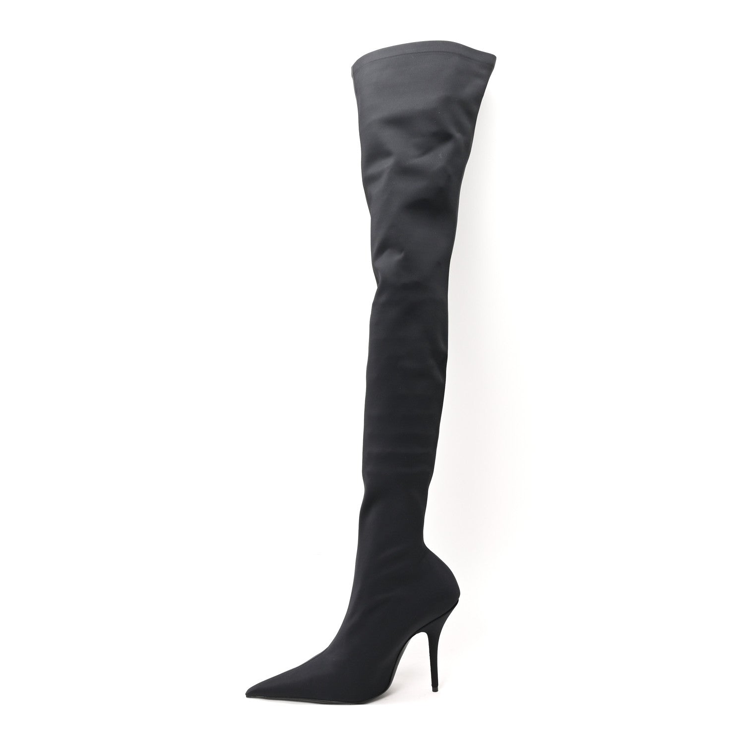 Balenciaga Spandex Pointed Toe Knife Thigh High Boots 39 Black 1 of 7