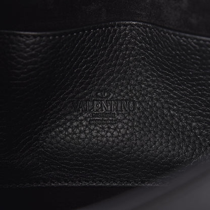 Valentino Garavani Pebbled Calfskin Medium Rockstud Flip Lock Crossbody Bag Black 6 of 9