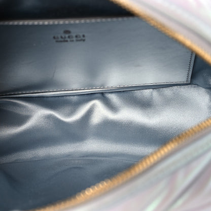 Gucci Iridescent Nappa Chevron Matelasse Small GG Marmont Chain Shoulder Bag Iridescent Snow Light Blue 5 of 11