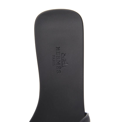 Hermes Rubber Aloha Sandals 36 Black 6 of 8