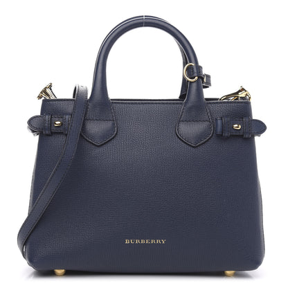 Burberry Grainy Calfskin House Check Small Banner Tote Midnight Blue 1 of 11