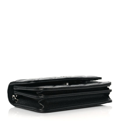 Chanel Caviar Quilted Mini Wallet On Chain WOC Black 4 of 9