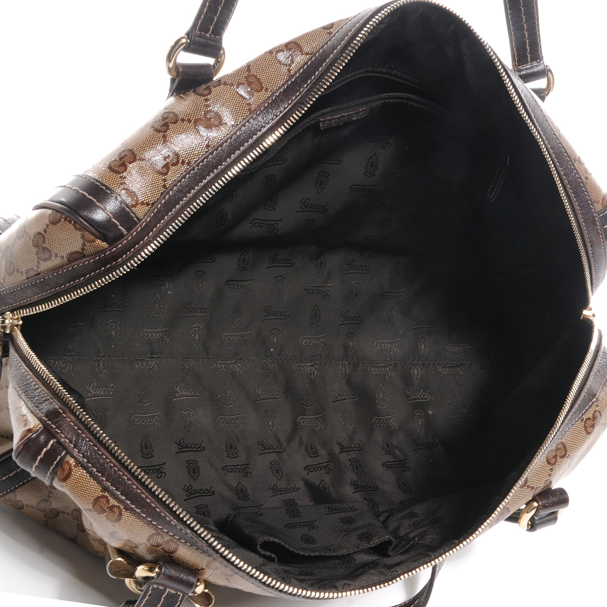 Gucci Crystal Monogram Large Duchessa Boston Dark Brown 8 of 17