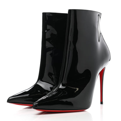 Christian Louboutin Patent So Kate Booty 100 Ankle Boots 38.5 Black 3 of 7