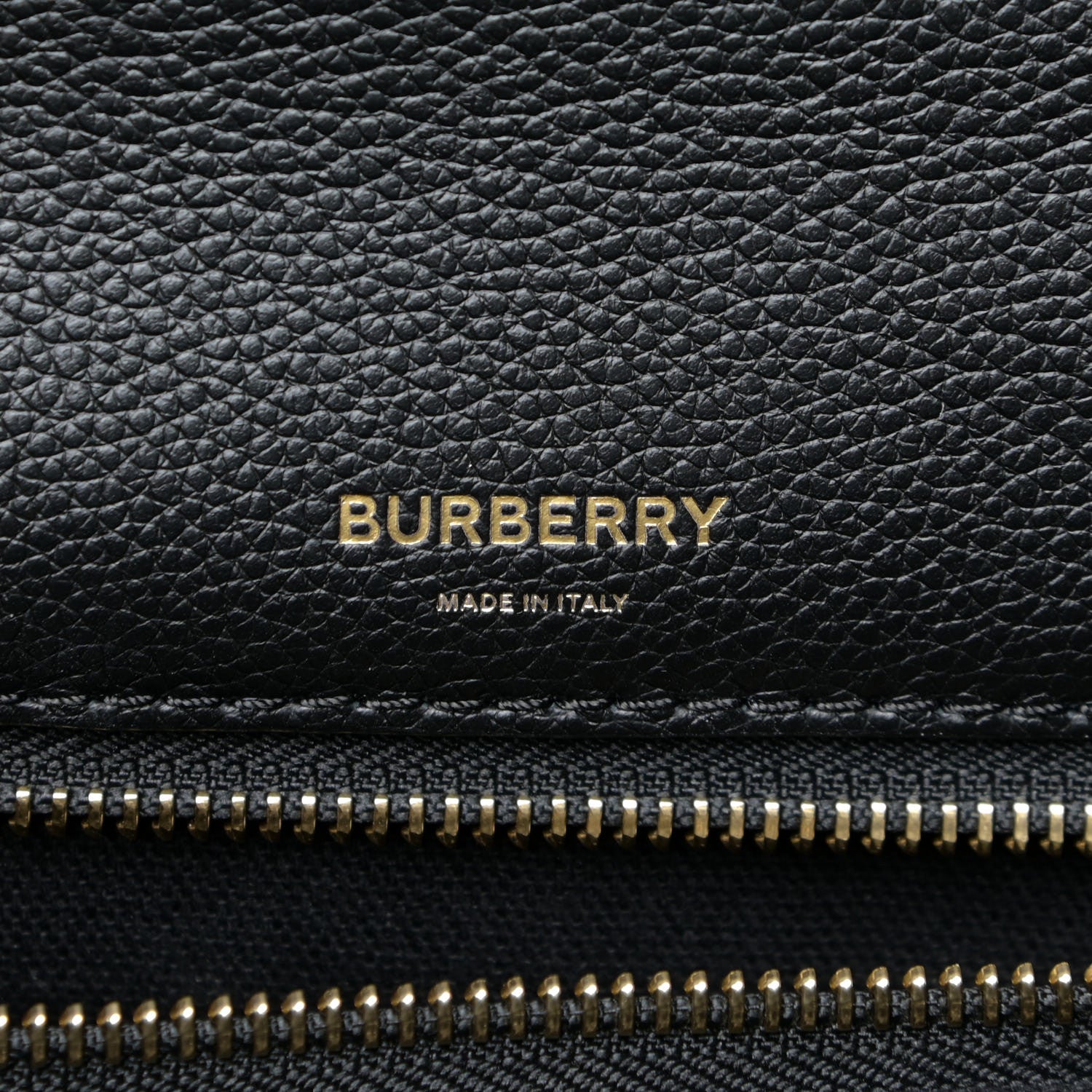 Burberry Grainy Calfskin Large Title Bag Black 8 of 14