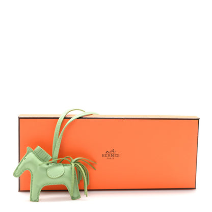 Hermes Milo Lambskin Grigri Rodeo Horse Bag Charm PM Vert Criquet 4 of 4
