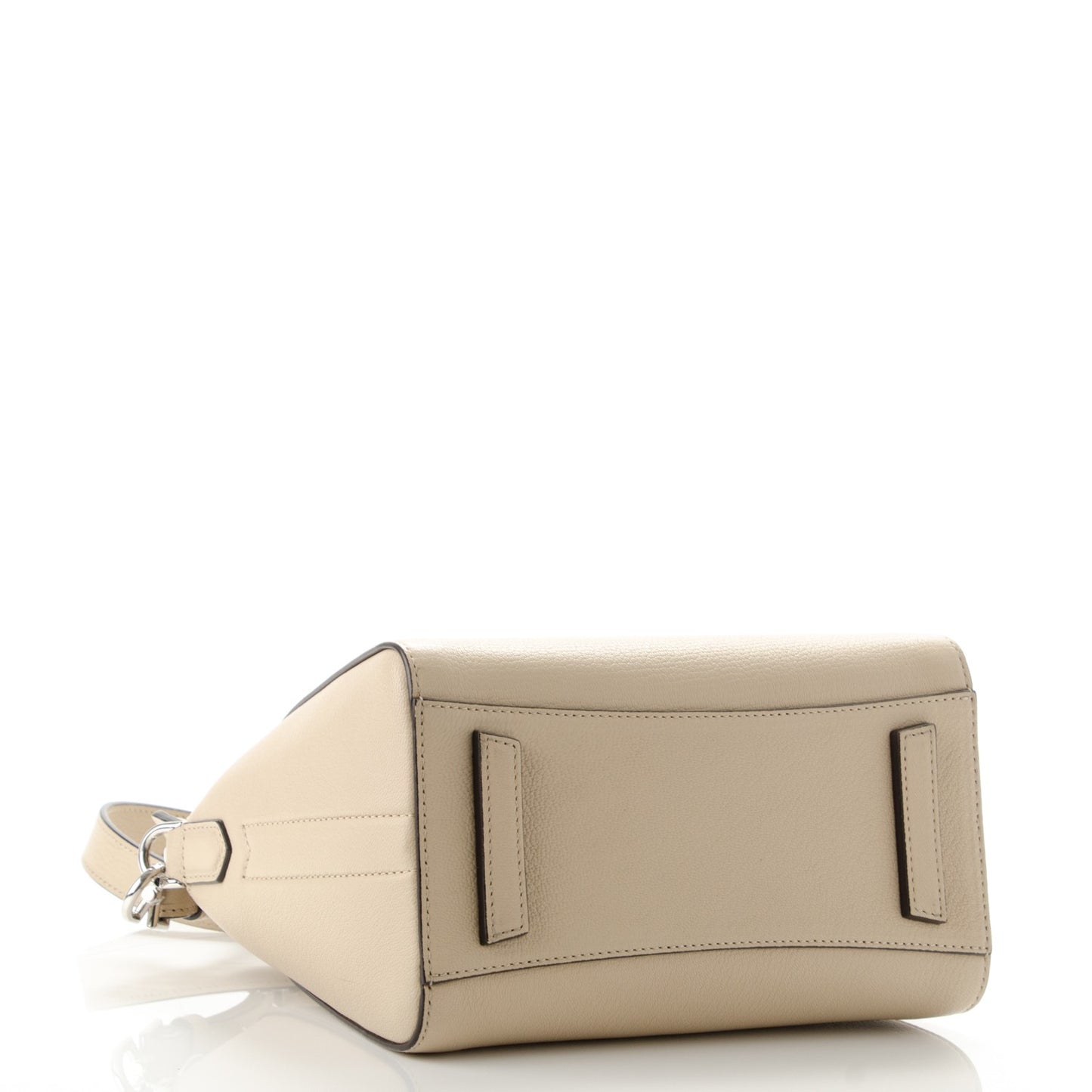 Sugar Goatskin Mini Antigona Beige Buff