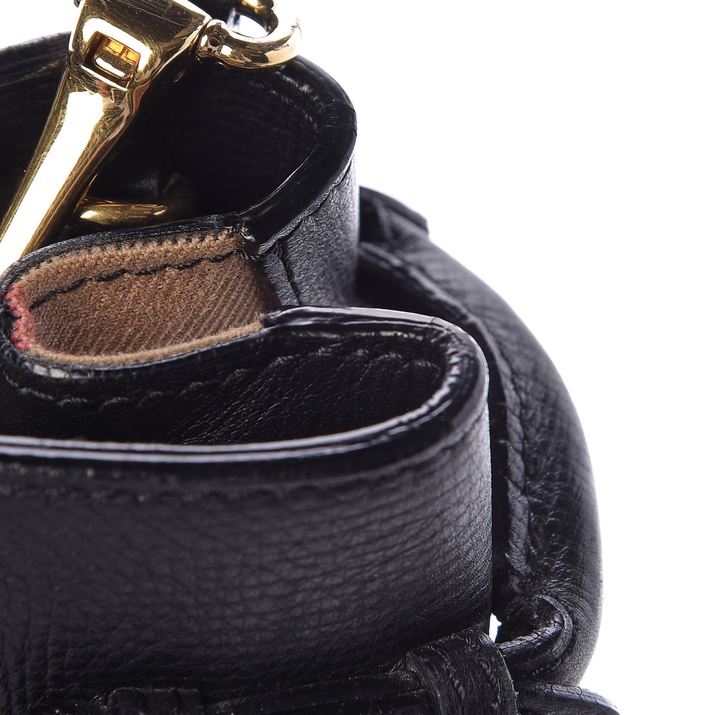 Grainy Calfskin House Check Medium Banner Tote Black