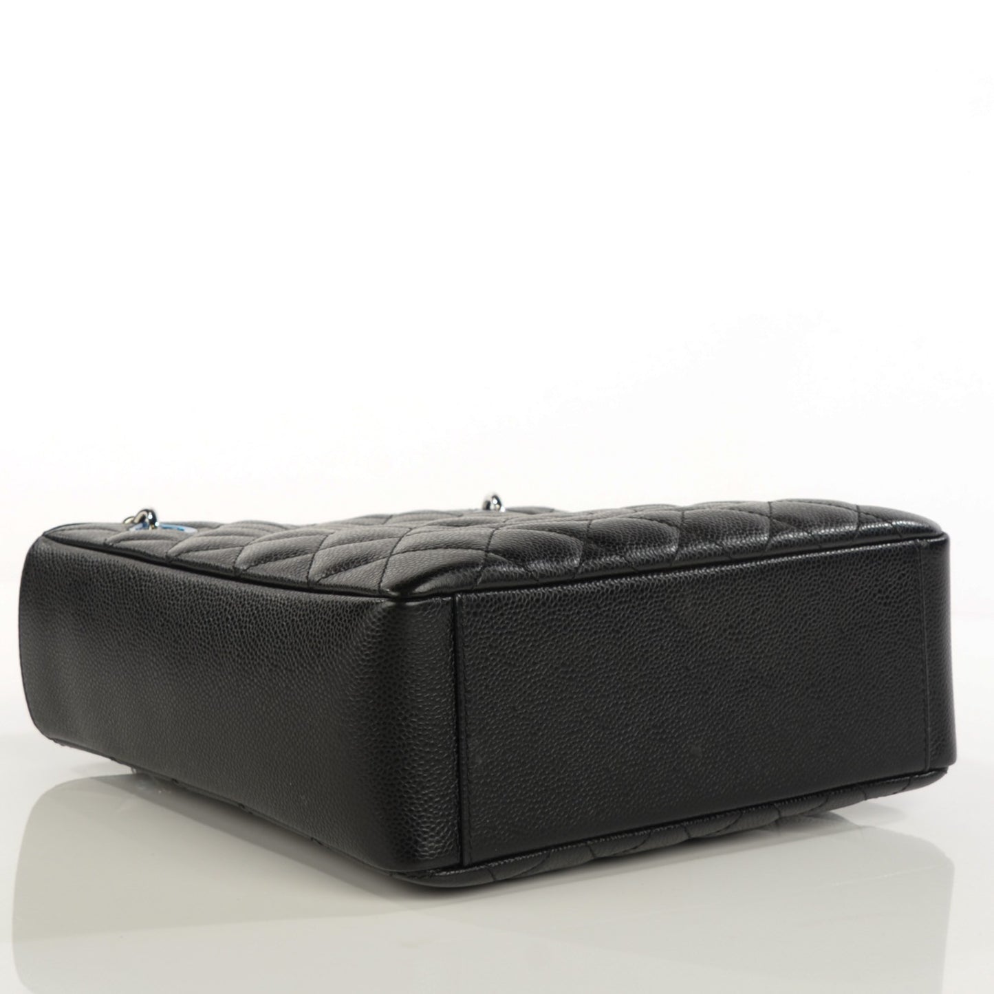 Caviar Quilted Petit Shopping Tote PST Black