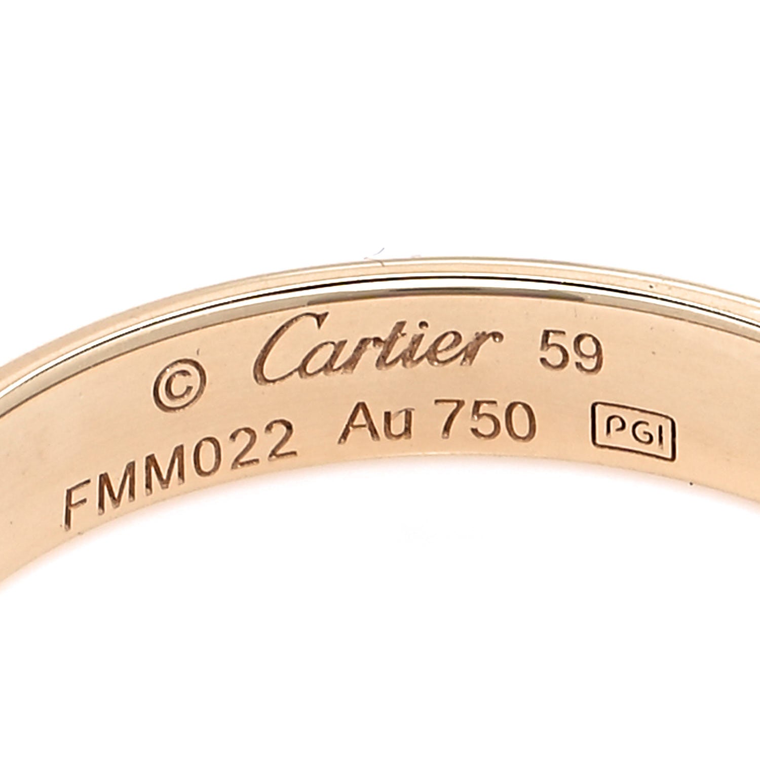 Cartier 18K Yellow Gold 3.5mm LOVE Wedding Band Ring 59 8.75 4 of 4