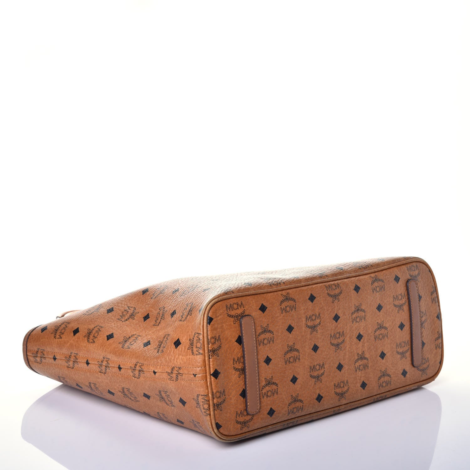 MCM Visetos Shopper Tote Cognac 7 of 15