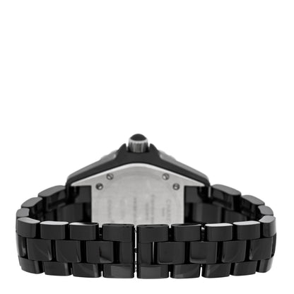 Chanel Stainless Steel Ceramic 33mm J12 Quartz Watch Black 3 of 4
