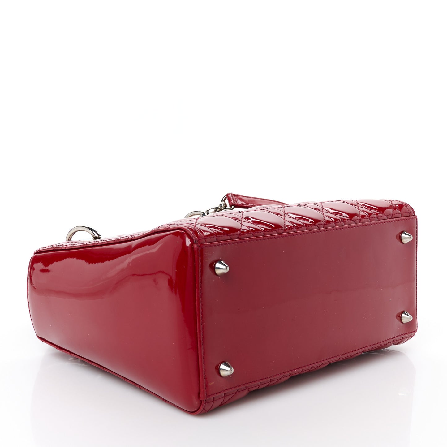 Patent Cannage Medium Lady Dior Red