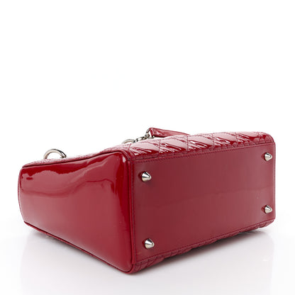 Christian Dior Patent Cannage Medium Lady Dior Red 4 of 10