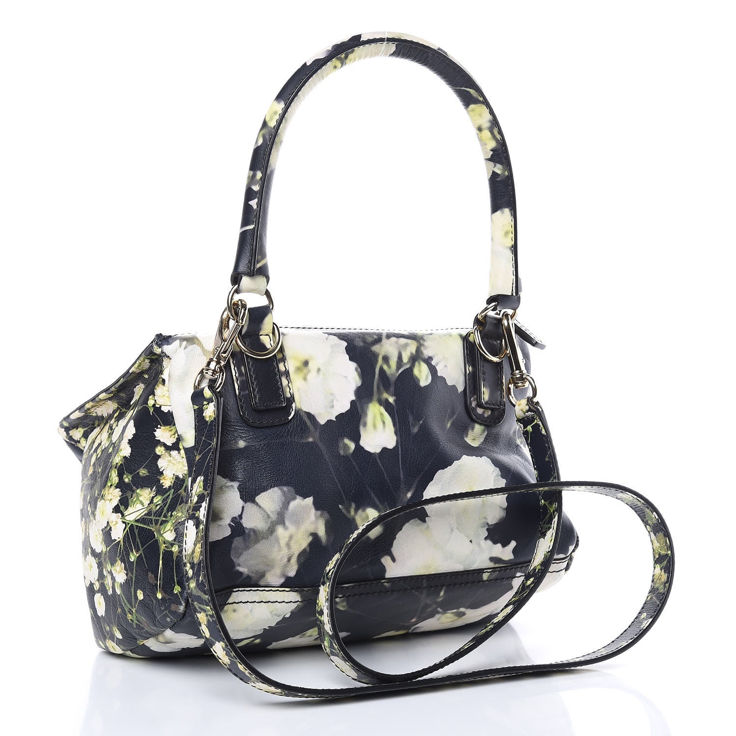 Givenchy Lambskin Baby's Breath Print Medium Pandora Black 3 of 10