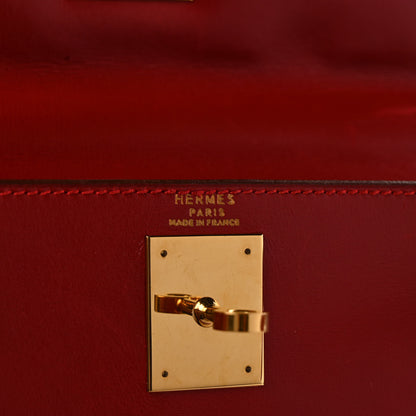 Hermes Box Kelly Retourne 28 Rouge Vif 5 of 9