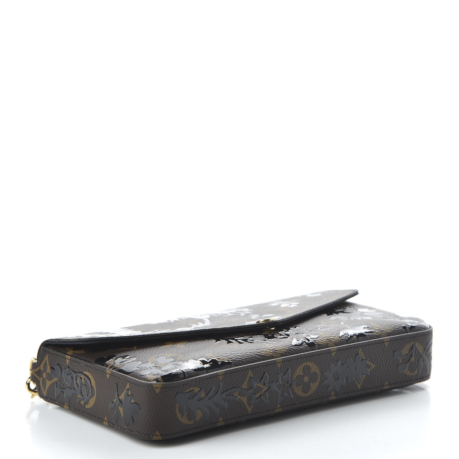 Louis Vuitton Monogram Blossom Pochette Felicie Chain Wallet Black 4 of 9
