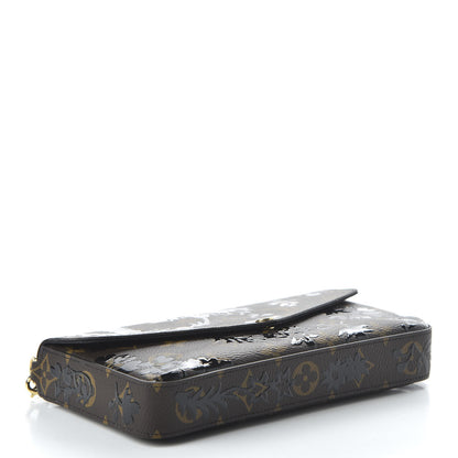 Louis Vuitton Monogram Blossom Pochette Felicie Chain Wallet Black 4 of 9