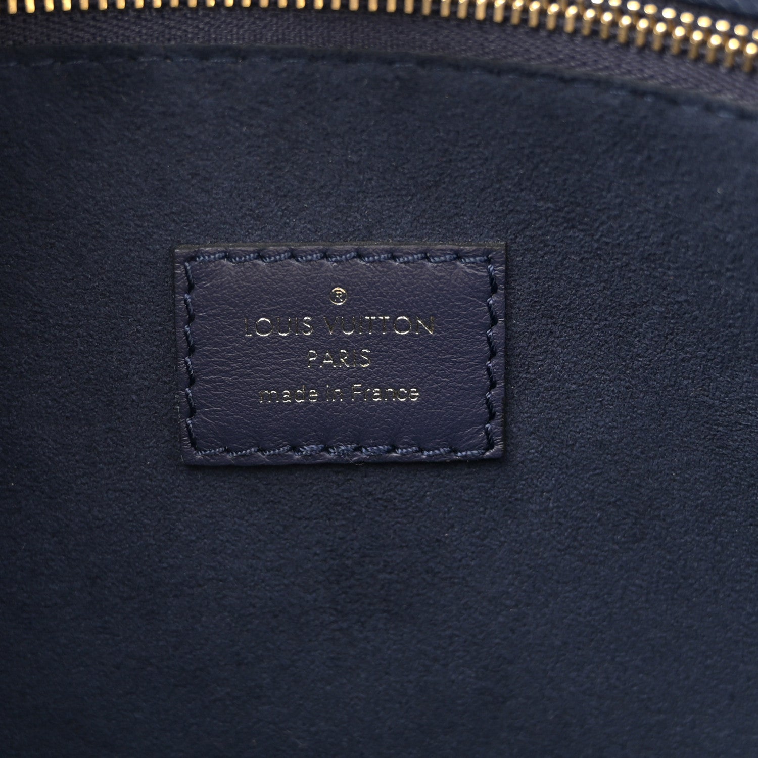 Louis Vuitton Calfskin Mahina Braided On My Side MM Navy Blue 6 of 9