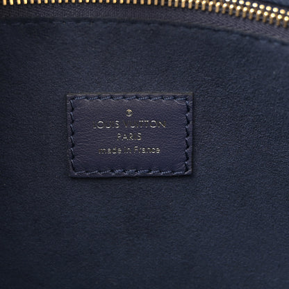 Louis Vuitton Calfskin Mahina Braided On My Side MM Navy Blue 6 of 9