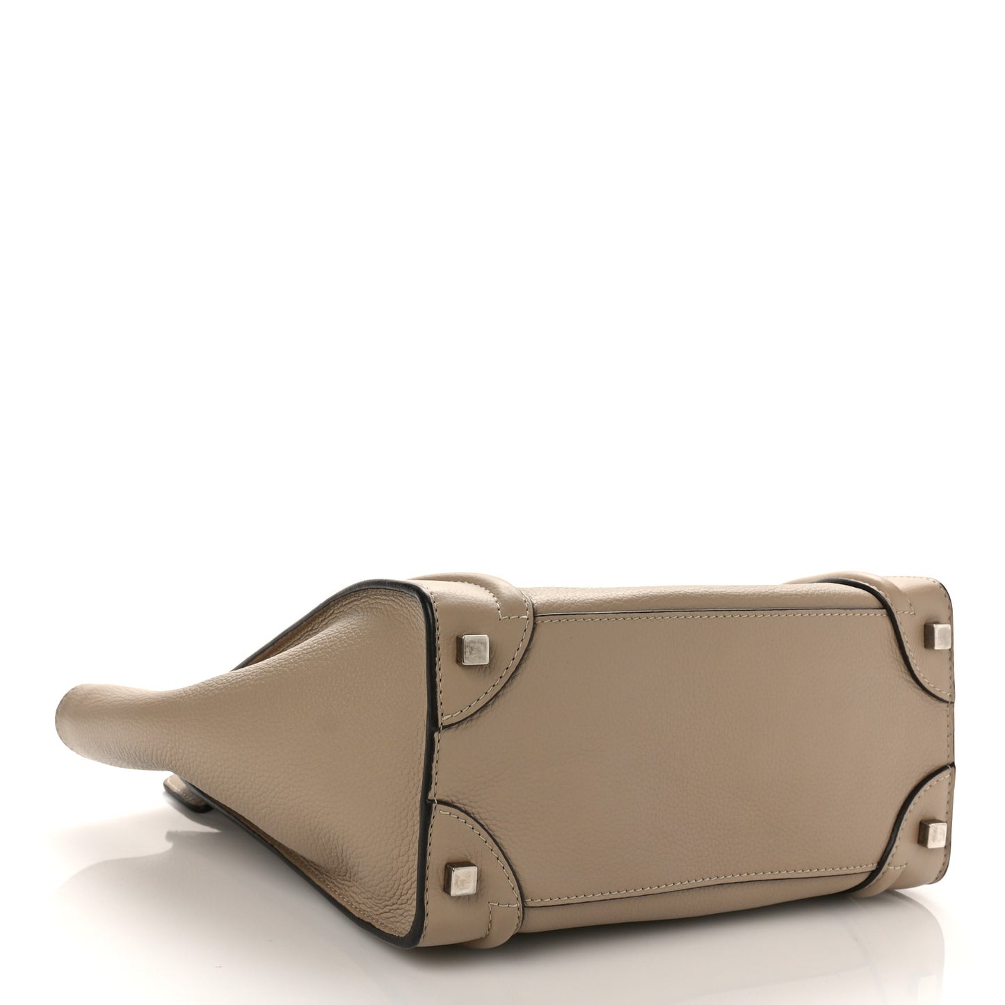 Drummed Calfskin Micro Luggage Dune