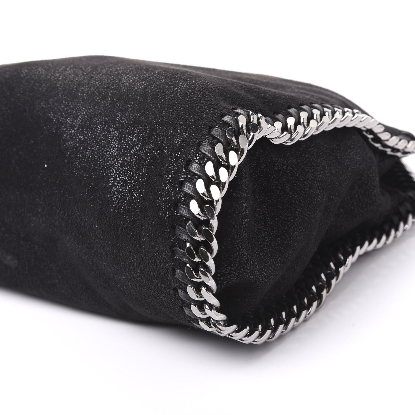 Shaggy Deer Mini Falabella Fold Over Tote Black