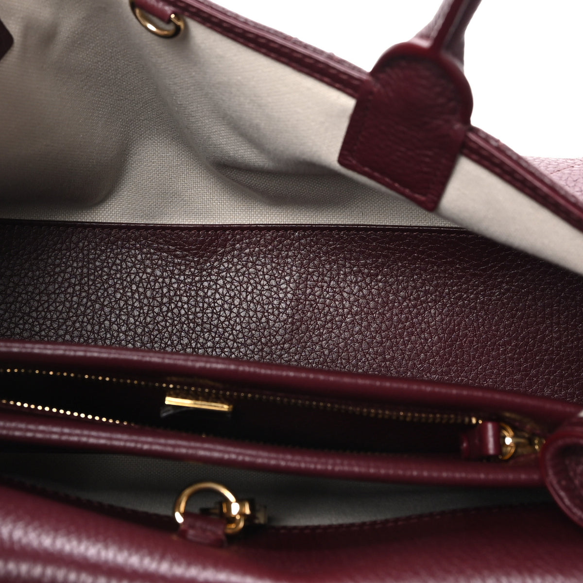 Chanel Grained Calfskin Stitched Urban Essentials Small Shopping Bag Burgundy 5 of 10