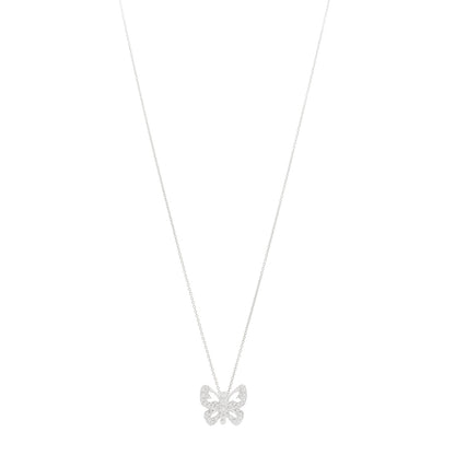 Roberto Coin 18K White Gold Diamond Butterfly Pendant Necklace 1 of 5