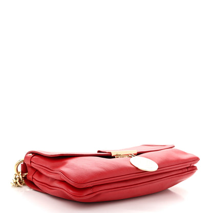 Versace Calfskin Medusa Chain Clutch Red 4 of 13